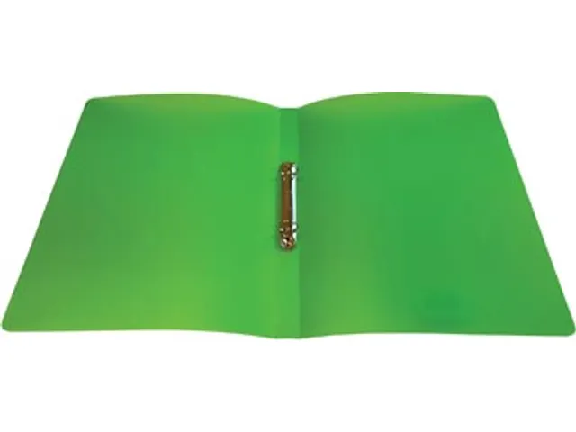 ringmap voor A4 PP 2 ringen 16 mm transparant groen