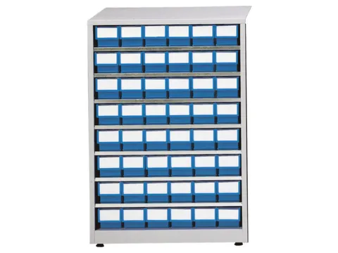 Stellingkast Hxbxd 410X605X870Mm 48Bakken Blauw Frame Ral7035