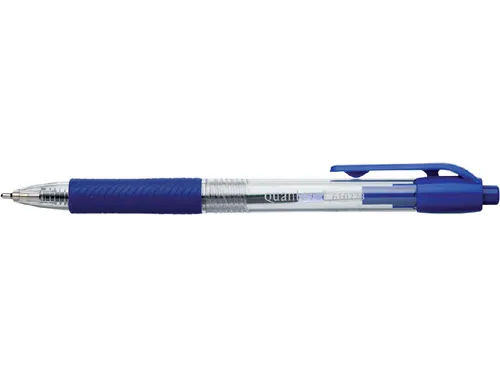 Balpen Quantore Grip drukknop blauw medium