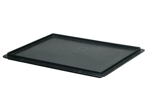 oplegdeksel,PP,v. ESD-stapelbak,BxD 400x300mm,zwart