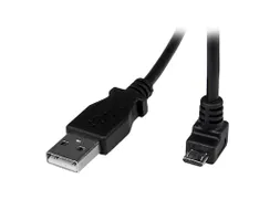 2m micro USB-kabel A-naar-micro-B met neerwaartse hoek