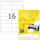 Etiketten universele labels A4 permanent 105x35mm Wit 1600 stuks