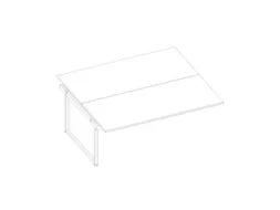 aanbouwtafel,v. benchtafel,HxBxD 730x1800x1600mm,blad wit