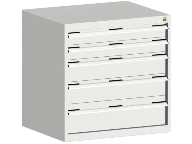 ladekast HxBxD 800x800x525mm 5laden romp RAL7035 front RAL7035