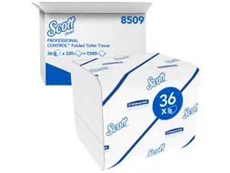 Toiletpapier Scott Control gevouwen 2-laags 36x220vel wit 8509