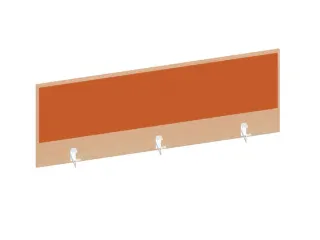 baliepaneel,v. bureau,aanbouw achter,B 1400mm,NE-esdoorn,BN3012-oranje - 1