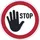 Verwijderbare vloersticker stop