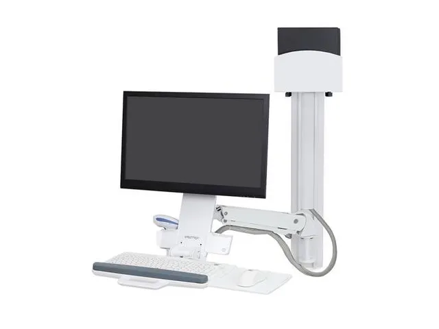 StyleView combo-systeem Sit-Stand, kleine CPU-houder (wit)
