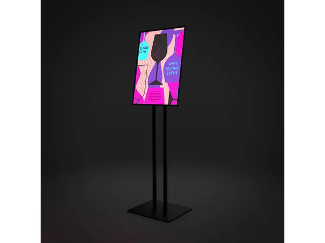 Verlicht Menustandaard LED Slide In A2 Zwart