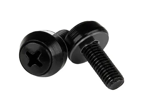 M6 x 12mm schroeven voor serverkast en rack zwart 100 stuks pak