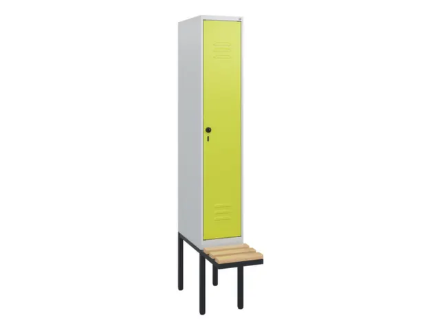 locker met bank,HxBxD 1950x300x815mm,1vak,vak B 300mm,draaigrendel