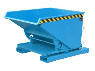3-zijdig Kantelende Kiepbak 0.60m³ Hxbxd 890x1010x1260mm Blauw - 1