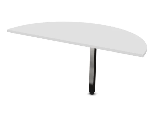 aanbouwtafel,HxBxD 740x1400x700mm,halfrond,Bl-wit