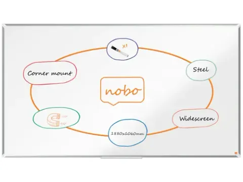 Nobo Premium Plus Widescreen Magnetisch Whiteboard Staal 188x106cm