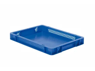 Euronorm-Stapelbak 4.5l Hxlxb 50x400x300mm Wanden Open Blauw - 1