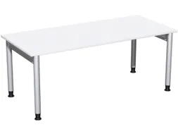 In hoogte verstelbaar bureau,HxBxD 680-820x1800x800mm,blad wit