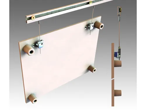 Whitebordophangset (Wand/Plafondrail)