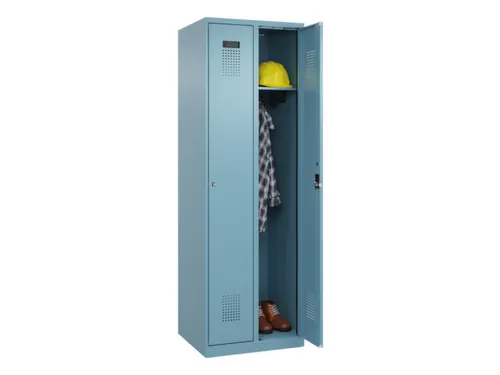 locker,HxBxD 1850x600x500mm,2vak,vak B 300mm,cil.-slot,staand op vloer