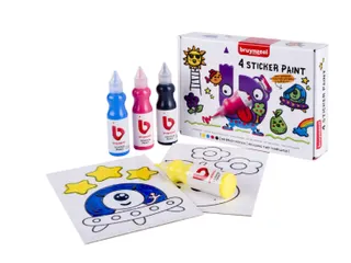 Stickerverf Bruynzeel met 2 sjablonen assorti 4 stuks - 2