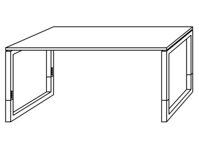 In hoogte verstelbaar bureau,HxBxD 650-850x1600x800mm,blad wit