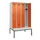 locker met bank,HxBxD 2120x1200x815mm,4vak,vak B 300mm,draaigrendel
