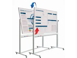 Kantelbord Whiteboard Dubbelzijdig Bedrukt 90x120cm Staal alu-profiel