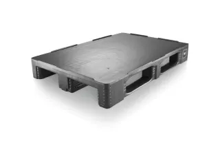 hygiënepallet,HxLxB 160x1200x800mm,geregenereerd kunststof,zwart - 2