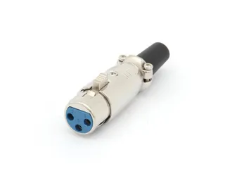 3P Xlr Jack, Vernikkeld - Kort Type - 1
