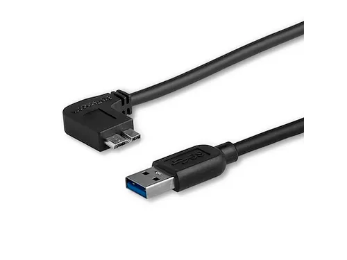 Slanke Micro USB 3.0 kabel haaks naar links 1 Meter
