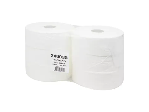 Euro 240035 Toiletpapier maxi jumbo cellulose 2-laags 350 mtr 6 rol