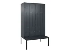 Z-garderobekast,HxBxD 2120x1200x815mm,8vak,vak B 300mm,cil.-slot