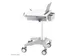 Neomounts MED-M200 Medisch mobiel werkstation - 10-17 inch - max 5 kg