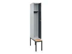 locker met bank,HxBxD 2120x300x815mm,1vak,vak B 300mm,cilinderslot