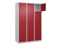 lockerkast,HxBxD 1850x1200x500mm,3x5vakken,vak B 400mm,cil.-slot