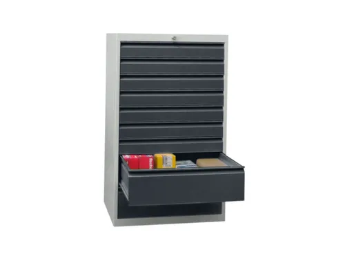 ladekast HxBxD 1200x715x600mm 9laden slot RAL7035 front RAL7016