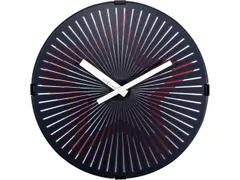 Wandklok Ø 30cm Plastic Bewegende klok Rood 'Motion Star Red'