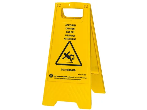 waarschuwingsbord Caution Easy Absorb tweezijdig, opvouwbaar.