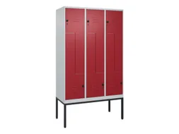 Z-garderobekast,HxBxD 2120x1200x500mm,vak B 200/400mm,draaigrendel