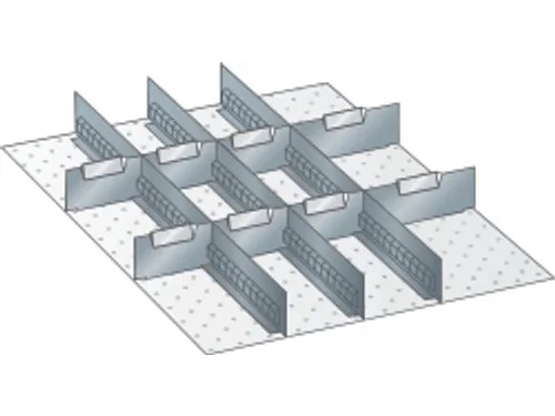 Indelingsmateriaal H 150mm 3gesleufde Lengteverdelers/8dwarsverdelers