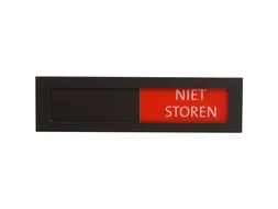 Premium Schuifbord Zwart Niet Storen Groen Rood 150x40mm