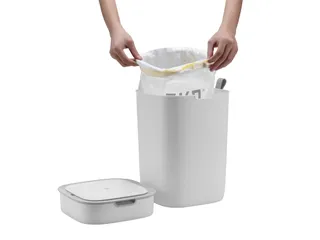Morandi Trendy Vierkante Afvalbak Smart Sensor Bin 12 Liter Wit - 7