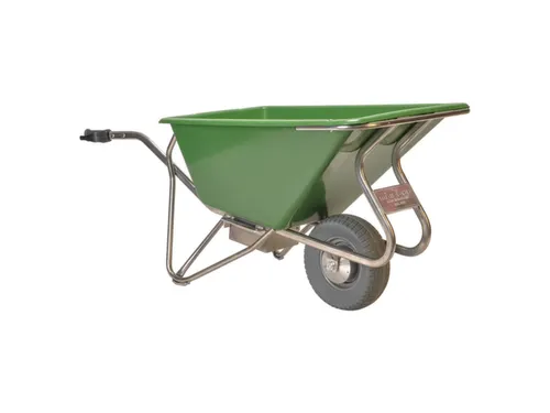 Elektrische kruiwagen,160l,HxBxD 800x680x1600mm,PP-bak,groen,aluminium