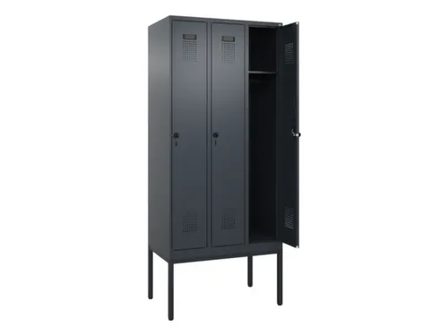 locker,HxBxD 2120x900x500mm,3vak,vak B 300mm,draaigrendel