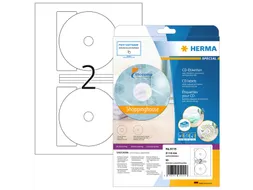 HERMA 5115 CD-etiketten A4 Ø 116mm/18,5mm mat Wit 50 stuks