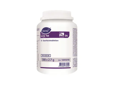 Diversey Suma Tab D4 Desinfectie chloortabletten 300 tabs