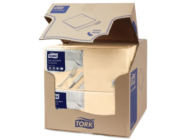 Tork 477866 Soft Lunchservet Advanced Zand 33x33cm