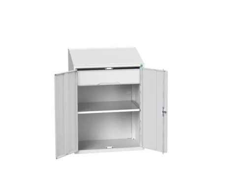 lessenaarkast 1130x800x550mm legbord en lade RAL7035