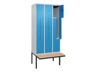 Z-garderobekast,HxBxD 2120x900x815mm,6vak,vak B 300mm,cil.-slot - 2