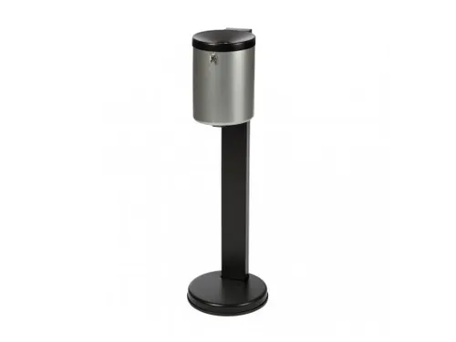 Staande asbak,H 825mm,staal,romp nieuw zilver
