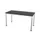 Vergadertafel Hxbxd 74x140x70cm 4-poots Ronde Buis Aluzilver Cc-zwart